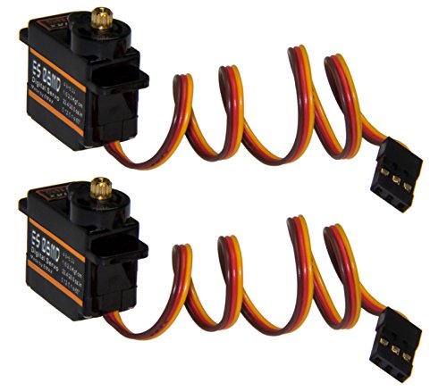 Adapter-Universe® 2 x EMAX es08md RC Servo Digital Metal Gear Micro Servo 12 g 0,08s 2,4 kg