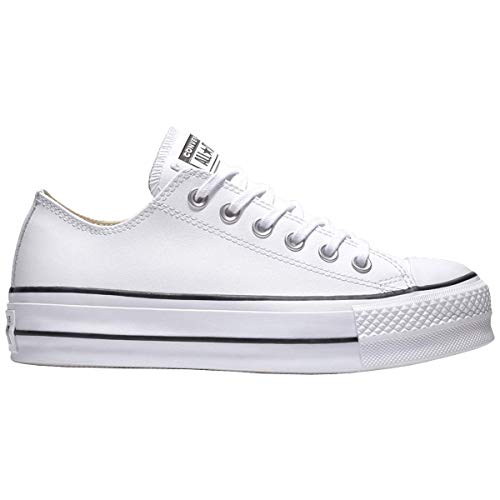 Converse Chuck Taylor CTAS Lift Clean Ox, Zapatillas para Mujer, Blanco (White/Black/White 102), 38 EU