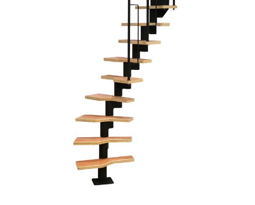 Dolle - Escalera modular en espiral para ahorrar espacio, color negro