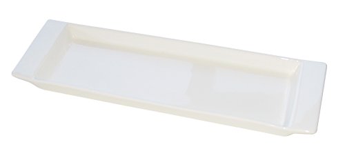 Eñe Fuente Rectangular, 22 cm, Porcelana, Blanco