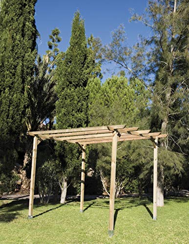 Faura 360x360 cm. - Pérgola Cuadrada Listones de Madera