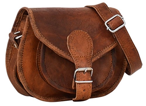 Gusti Leder nature "Claire" Bolso Bandolera De Piel Estilo Vintage Y Retro Fin de Semana Salida Fiesta Mujer Cuero de Cabra Hebilla Elegante Unisex Marrón Práctico Elegante Auténtico Regalo K53b