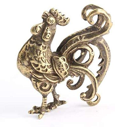 gyl Colgante De Pollo De Zodiaco De Cobre Puro Hecho A Mano Creativo Colgante Gallo De Latón Vintage Llavero Colección De Bronce Antiguo