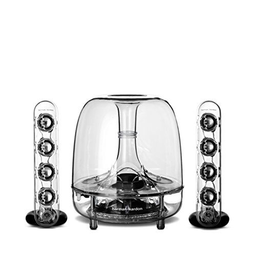 Harman/Kardon Soundsticks III - Sistemas de Altavoces de sobremesa (LED con 2 Altavoces satélite, subwoofer, 3.5 mm), Color Transparente