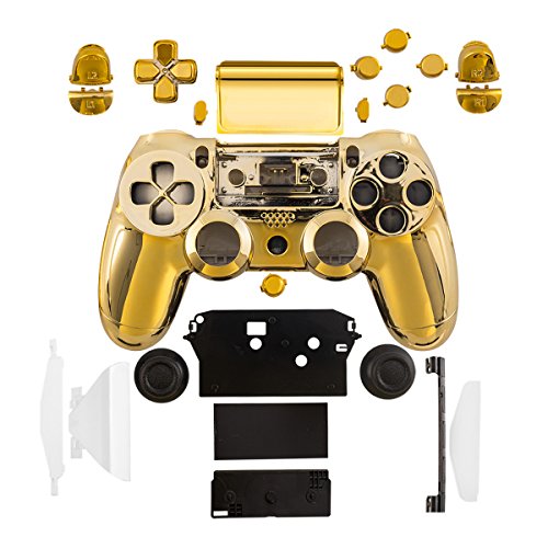 kwmobile Carcasa control de consola compatible con Playstation Controlador de PS 4 (1. Gen) en dorado