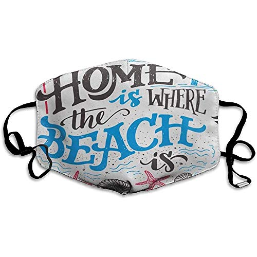 Máscaras bucales, máscaras Multiusos: el hogar es el Lugar Donde se Encuentra la casa de la Playa, la Pared rústica, la cabaña Junto a la Playa, la Mano, Las Letras, la Cita