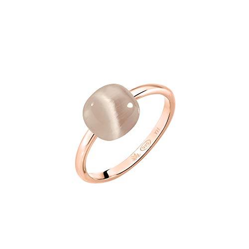 Morellato Anillo para mujer, Colección Gemma, en plata 925â€°, piedra Cat Eye, PVD oro rosa - SAKK87012