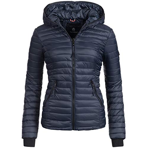 Navahoo Chaqueta Guateada de Entretiempo para Mujer Kimuk Azul Oscuro XL