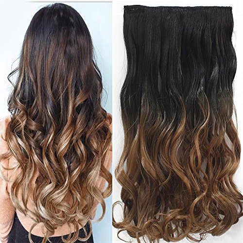 Neverland Beauty 24" (60 cm) extensiones de cabello cabeza clip en extensiones de pelo One Piece Ondulado with 5 clips #6