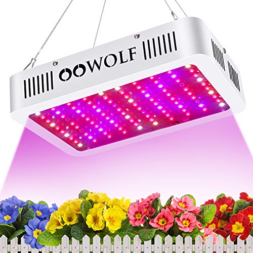 OOWOLF 1000W Lámpara de Planta, 100Led Lámpara De Crecimiento Con Temporizador De Tomacorriente Mecánica UV IR Full Spectrum Daisy Chain Cultivo Interior Para Jardín De Interior Greenhouse Hydroponics