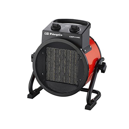 Orbegozo FHR 3050 Calefactor Cerámico Profesional con 2 Potencias de Calor, 3000 W, Negro/Rojo