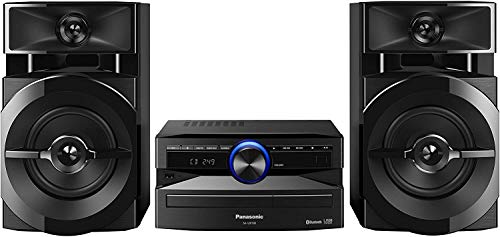 Panasonic SCUX100EK Home Audio Mini System Microcadena (Home Audio Mini System, USB, Bluetooth, Acabado Mate, Estereo, MAX JukeBox, 300 W, De 2 Vías, 13 cm, DJ, Subwoofers De 13 cm) Color Negro