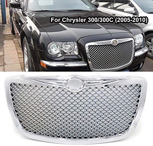 QINMH Rejilla Frontal del Radiador Abs para Chrysler 300 / 300C Touring Limited Srt8 2005-2010, Rejilla Decorativa De Cubierta De Malla, Utilizada para La Modificación De Accesorios Originales, P