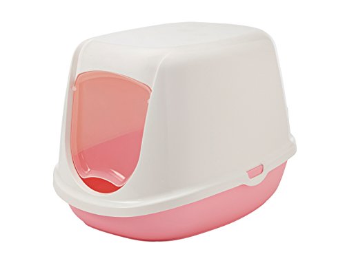 Savic Cat Litter Cacerola Duchesse con Puerta, 44 x 35 x 32 cm, Pink-White