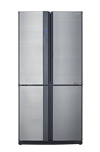 Sharp Home Appliances SJ-EX820FSL Independiente 605L A++ Plata nevera puerta lado a lado - Frigorífico side-by-side (Independiente, Plata, Puerta francesa, Botones, Giratorio, 605 L, T)