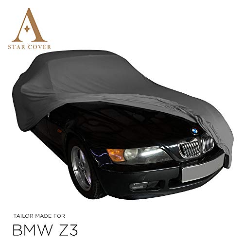 Star Cover Funda DE Coche para EL Interior A Medida BMW Z3 Roadster E36 | Gris Cubierta DE Coche Interior | Lona Garaje para Auto | Funda DESCAPOTABLE, Coche CLÁSICO, Coche Deportivo | Entrega RÁPIDA