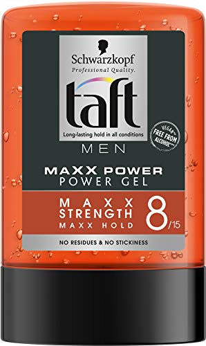 Taft - Gel 8 Maxx Power -  Fijación ultra fuerte sin residuos. No pegajoso - 300 ml - Schwarzkopf