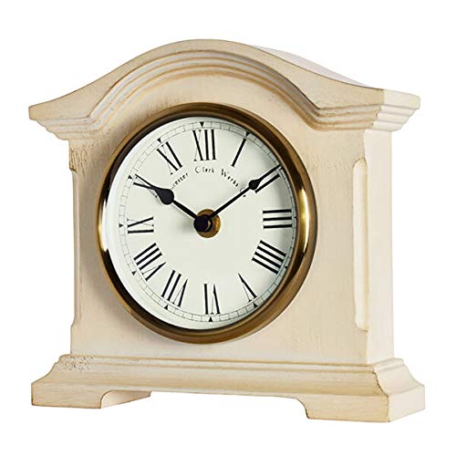 Towcester Clock Works Acctim 33282 Falkenburg - Reloj analógico de Mesa, Color Crema