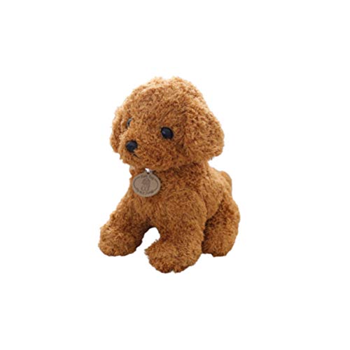 Toyvian 1 Pieza Peluche Perro Pequeño Animal Peluche Marrón 20 Cm