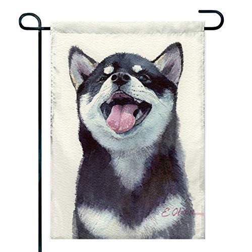 Trista Bauer Banderas de jardín Impermeables Decorativas de un Solo Lado Banderas de jardín Impermeables 12 x 18 Pulgadas Poliéster Cachorros de Alaskan Malamute