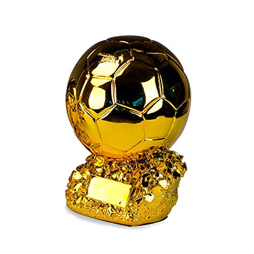 Trofeo de Oro de fútbol Pelota de la Copa de Resina Coinciden con los artículos de Equipamiento de Oficina para Sentarse del Dormitorio del Sitio,15cm