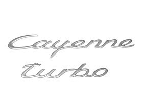 955 de Porsche Cayenne Turbo Emblema para puertas traseras OEM de alumbre trasera Liftgate logotipo insignia