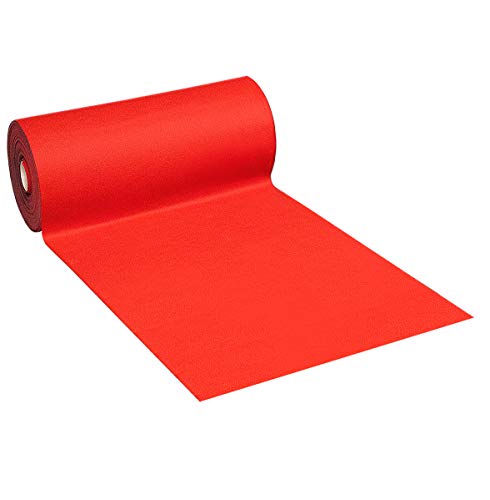 Alfombra moqueta alfombra roja retro antideslizante, se vende por metros lineales, ancho 200 cm, Mod. Agugliato Rosso H 200 cm