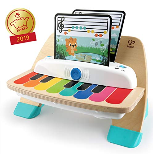 Baby Einstein Hape Magic Touch Piano, juguete musical de madera, inluye 3 partituras y 6 canciones diferentes, a partir de 12 meses