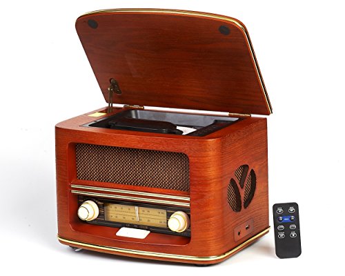 Camry Retro - Radio (USB, lector de CD), marrón