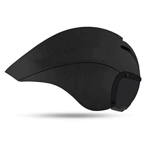 Casco de Bicicleta de Carretera Carrera triatlón contrarreloj Casco de Ciclismo 10 del Lote-Black-L(55-61cm)