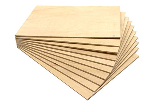 Chely Intermarket tablero madera contrachapado de 40x60 cm/4 mm-grosor/1 tablero/, chapas de abedul lijado en ambas caras. Especial para cortes con láser, CNC, Pirograbado y Calado(552-40x60-0,45)