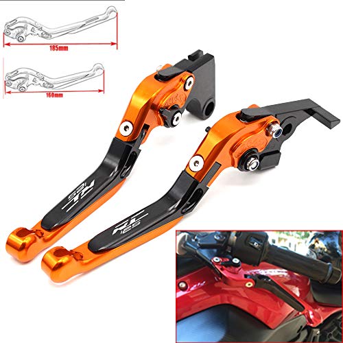 CNC - Palancas de embrague de freno extensibles plegables para motocicleta KTM RC125 2014-2017