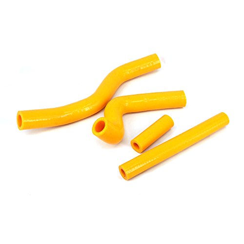Fast Pro Kit de mangueras de silicona para radiador Suzuki RM125 RM 125 01 – 08 Dirt Bike, color amarillo