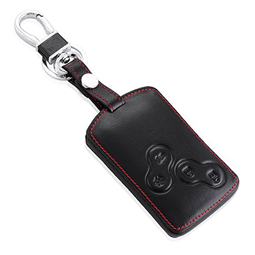 Funda de piel Smart funda para llave de coche para Renault Clio Scenic Megane Duster Sandero Twingo Captur Koleos