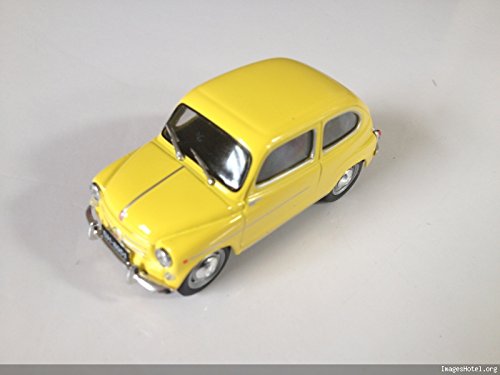 Générique Fiat 600 D Diecast Car 1:43 Scale Yellow -réf P189 Yellow