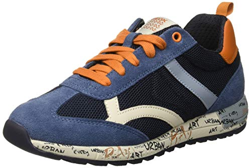 Geox J Alben Boy a, Zapatillas para Niños, Aul (Navy/Dk Orange C4218), 28 EU