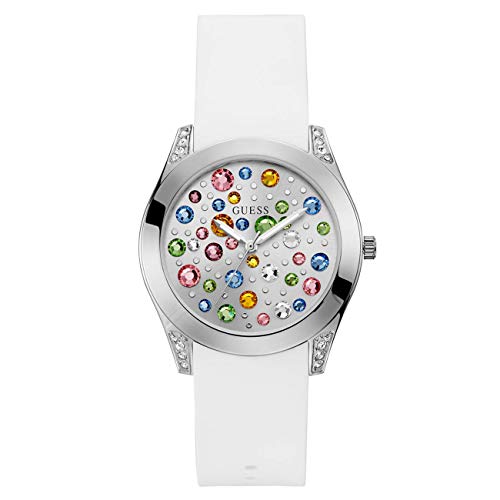 Guess Reloj Analógico para Mujer de Cuarzo con Correa en Silicona W1059L1