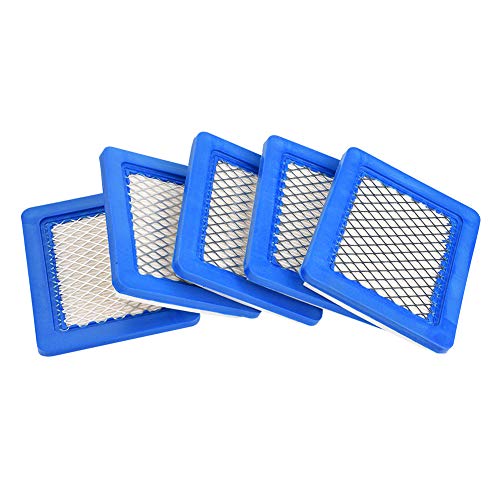 Haofy 5 x Filtro de Aire de Repuesto, Cartucho de Filtro de Aire Duradero para Brigg y Stratton, 491588 491588S 399959 Johns DEEREs PT15853, cortacésped de Empuje y Filtro de Aire para Tractor