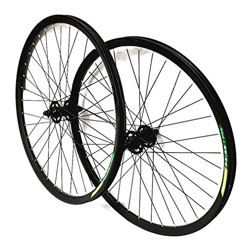 HJJGRASS Bike De Ruedas Road Bike Borde Doble Pared Ruedas De Frente De La Rueda Trasera / - Plata con Freno De Disco De 6 Hoyos, 26 X 1,75 Pulgadas,Rear_Wheels+Disc_Brake