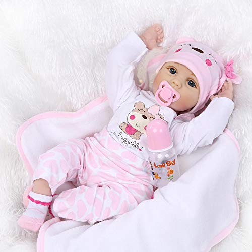 HOOMAI 22inch 55CM Magnetismo Reborn bebé Realista muñeca niñas Vinilo Suave Silicona eso se ve Real Baby Doll Niños pequeños Girls Juguetes Recien Nacidos Ojos Abiertos