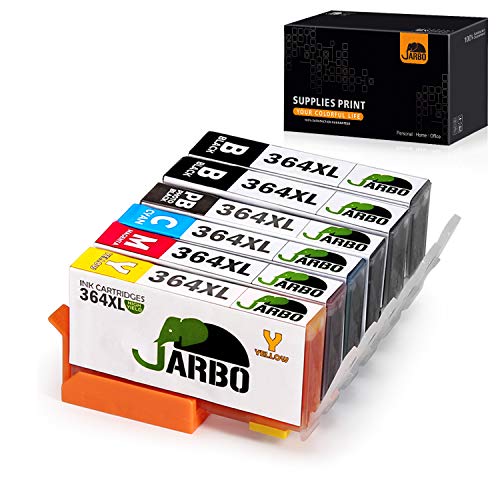 JARBO Compatible HP 364 XL Cartuchos de tinta (2 Negro,1 Foto Negro,1 Cian,1 Magenta,1 Amarillo) Alta capacidad Compatible con HP Photosmart 5510 5511 5512 5514 5515 6510 6520 6512 6515 7510 7515 C5324 C5370 C5373 C5380 C5383 C5388 C5390 C5393 D5460 D5463