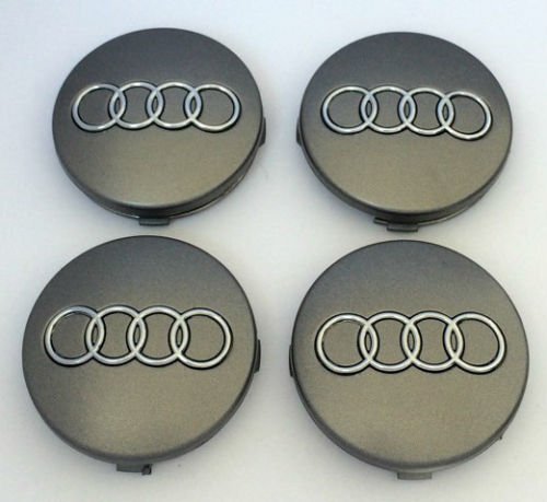 JUEGO DE 4 TAPAS PARA LLANTAS AUDI DIAMETRO 60 mm