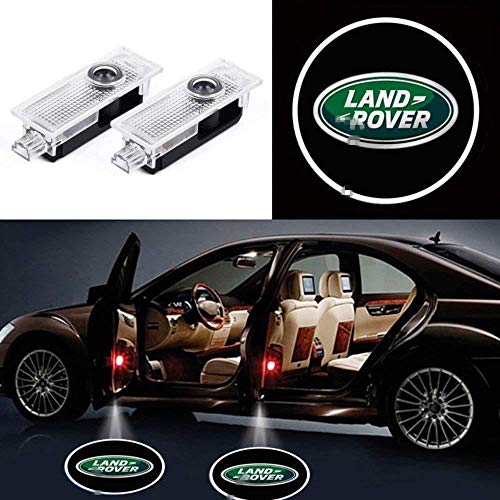 KVCH 2 piezas Luz de Bienvenida LED puerta del coche Logotipo del proyector Fantasma Sombra Luces para Evoque Discovery 4 Freelander con removedor de tapicería de puerta