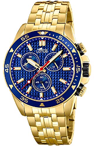 Lotus 8653/3 - Reloj Cronógrafo para Hombre, de Cuarzo con Correa en Acero Inoxidable