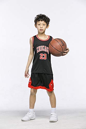 Maillots de Baloncesto para Niños - Conjunto NBA Bulls Jordan#23 / Lakers James#23 / Warriors Curry#30 Camiseta de Baloncesto Chaleco & Pantalones Cortos de Verano para Chicos y Chicas