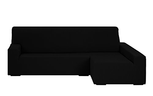 Martina Home Funda para sofa Chaise Longue modelo Emilia - Brazo derecho, color Negro