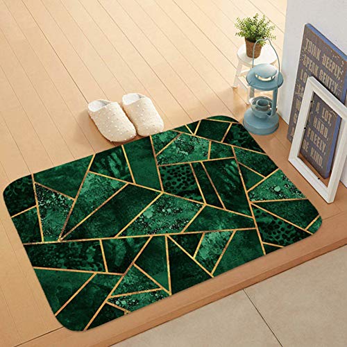 OEWFM Felpudo Coloridas alfombras de área Diamante de Rayas Geometría Abstracta Polígono Alfombrilla pequeña Habitación de casa Esponja Casa de Piso Alfombra Decorativa pequeña-40x60cm