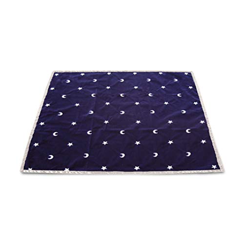 Tapis Bleu 80 X 80 Cm - Lunes et Etoiles