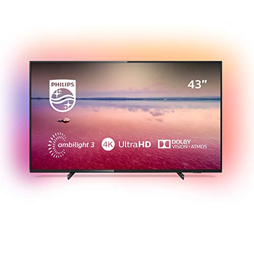 Televisor Philips Ambilight 43PUS6704/12 de 108 cm (43 pulgadas) con tecnologías led y Smart TV (4K UHD, HDR 10+, Dolby Vision, Dolby Atmos, Smart TV), color negro