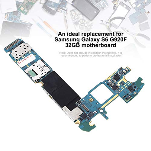 Wendry Placa Base de Repuesto Desbloqueada, Placa Base de Reemplazo del Teléfono Móvil, Motherboard Reemplazo Ideal para la Placa Base, Mainboard Placa Base (Galaxy S6 G920F 32GB)